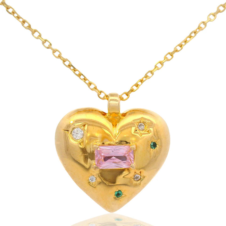 Georgini Forever Hearts Club Pop Goes My Heart Pendant Gold