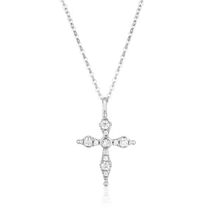 Georgini Bless Mini Silver Cross Necklace