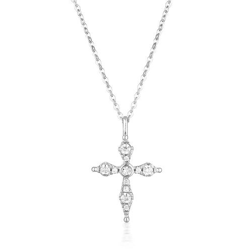 Georgini Bless Mini Silver Cross Necklace