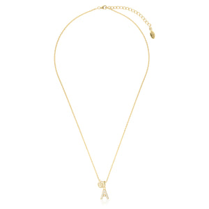 Georgini Luxury Letters A Initial Necklace Gold