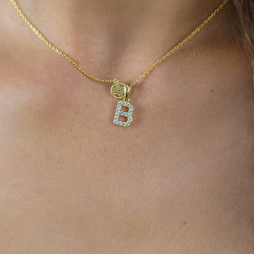 Georgini Luxury Letters B Initial Necklace Gold