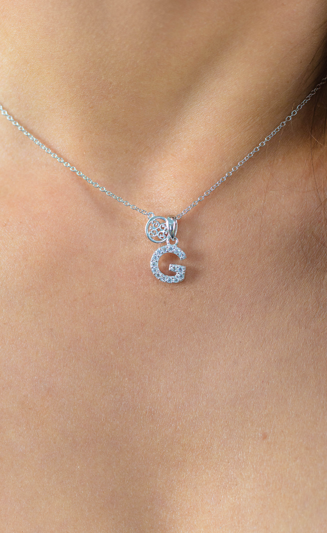Georgini Luxury Letters G Initial Necklace Silver