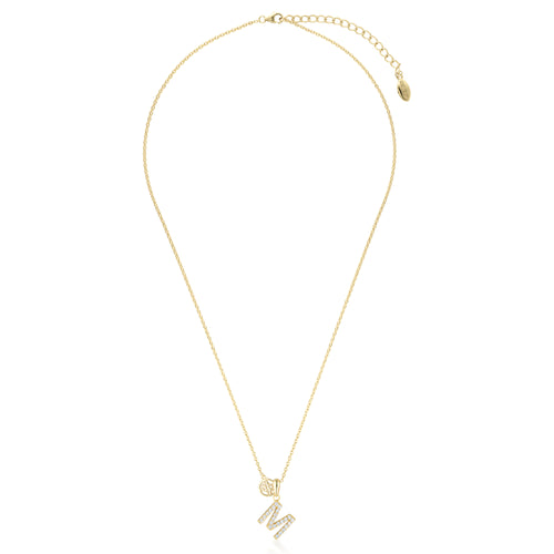 Georgini Luxury Letters M Initial Necklace Gold