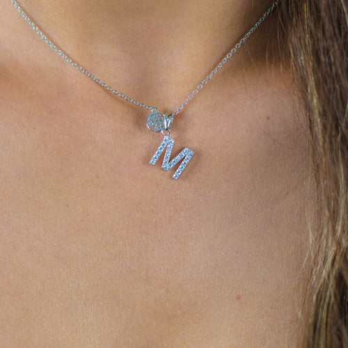 Georgini Luxury Letters M Initial Necklace Silver