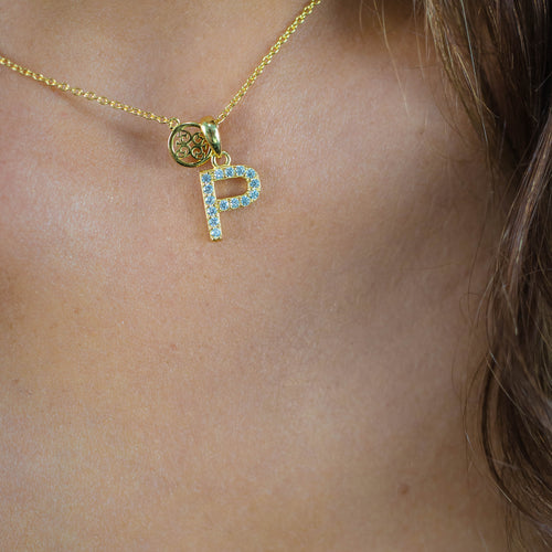 Georgini Luxury Letters P Initial Necklace Gold