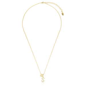 Georgini Luxury Letters S Initial Necklace Gold