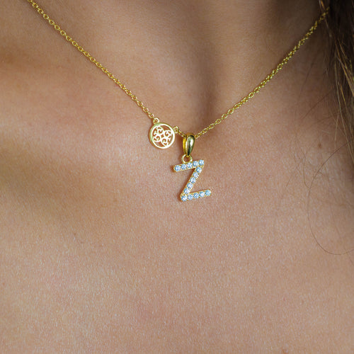 Georgini Luxury Letters Z Initial Necklace Gold