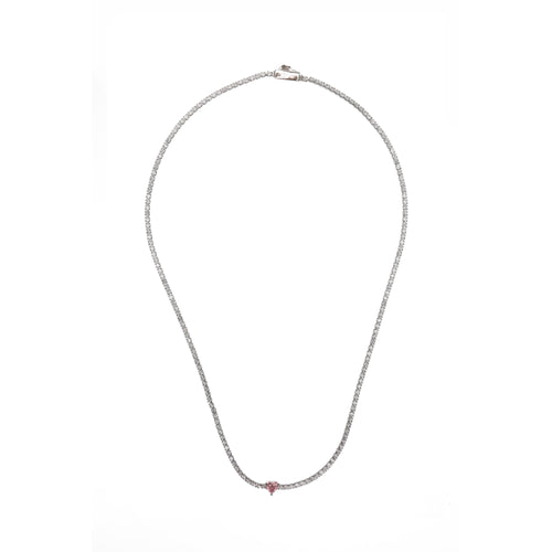 Georgini Sweetheart Tennis Necklace Silver 42cm