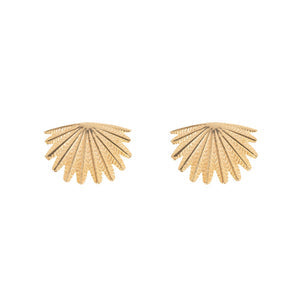 Boh Runga Gold Plate Mini Fantail Studs