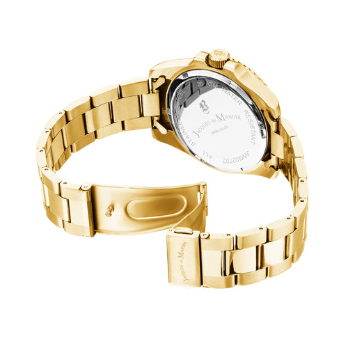 Jacques Du Manoir Inspiration 40mm Automatic Gold Stainless Steel Strap Watch