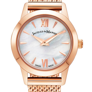 Jacques Du Manoir Mia 34mm Rose Gold Strap Watch