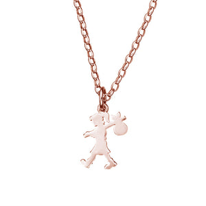 9ct Rose Gold Small Runaway Girl Necklace