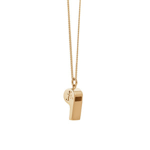 9ct Yellow Gold Runaway Girl Whistle Necklace