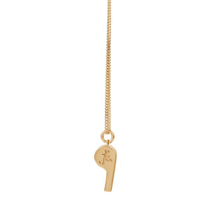 9ct Yellow Gold Runaway Girl Whistle Necklace