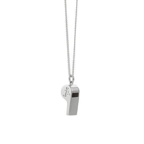 Silver Runaway Girl Whistle Necklace