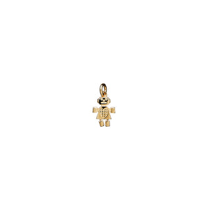 9ct Yellow Gold Mini Girl Robot Charm
