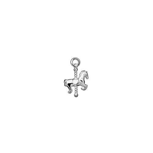 Silver Mini Carousel Horse Charm