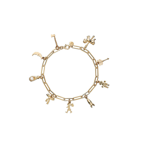 9ct Yellow Gold Full Adventure Charm Bracelet