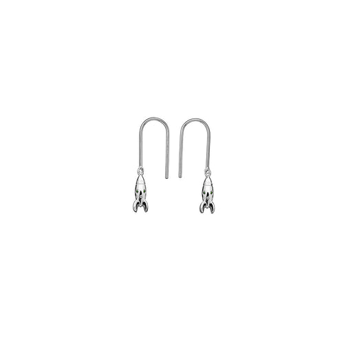 Karen Walker Silver Mini Rocket Earrings