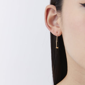 9ct Yellow Gold Mini Axe Earrings