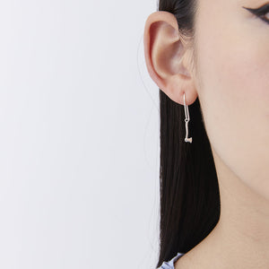 Silver Mini Axe Earrings