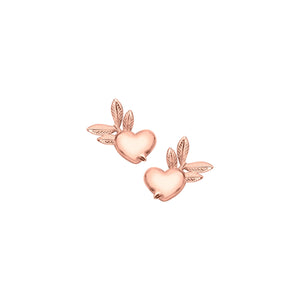 9ct Rose Gold Pixie Heart Studs