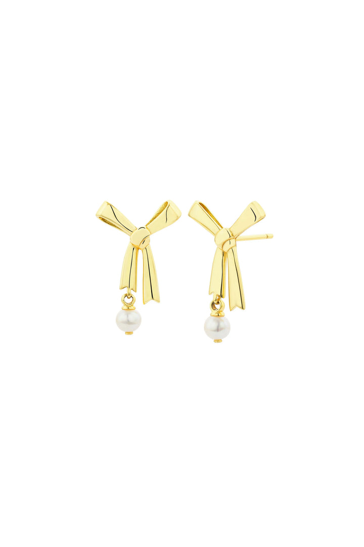 Karen Walker Gold Plated Pearl Bow Studs