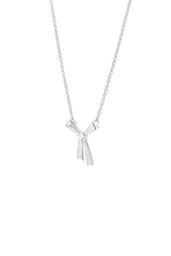 Karen Walker Silver Small Bow Necklace 45cm