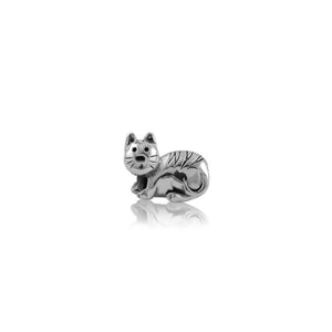 Silver Kitty Cat Charm