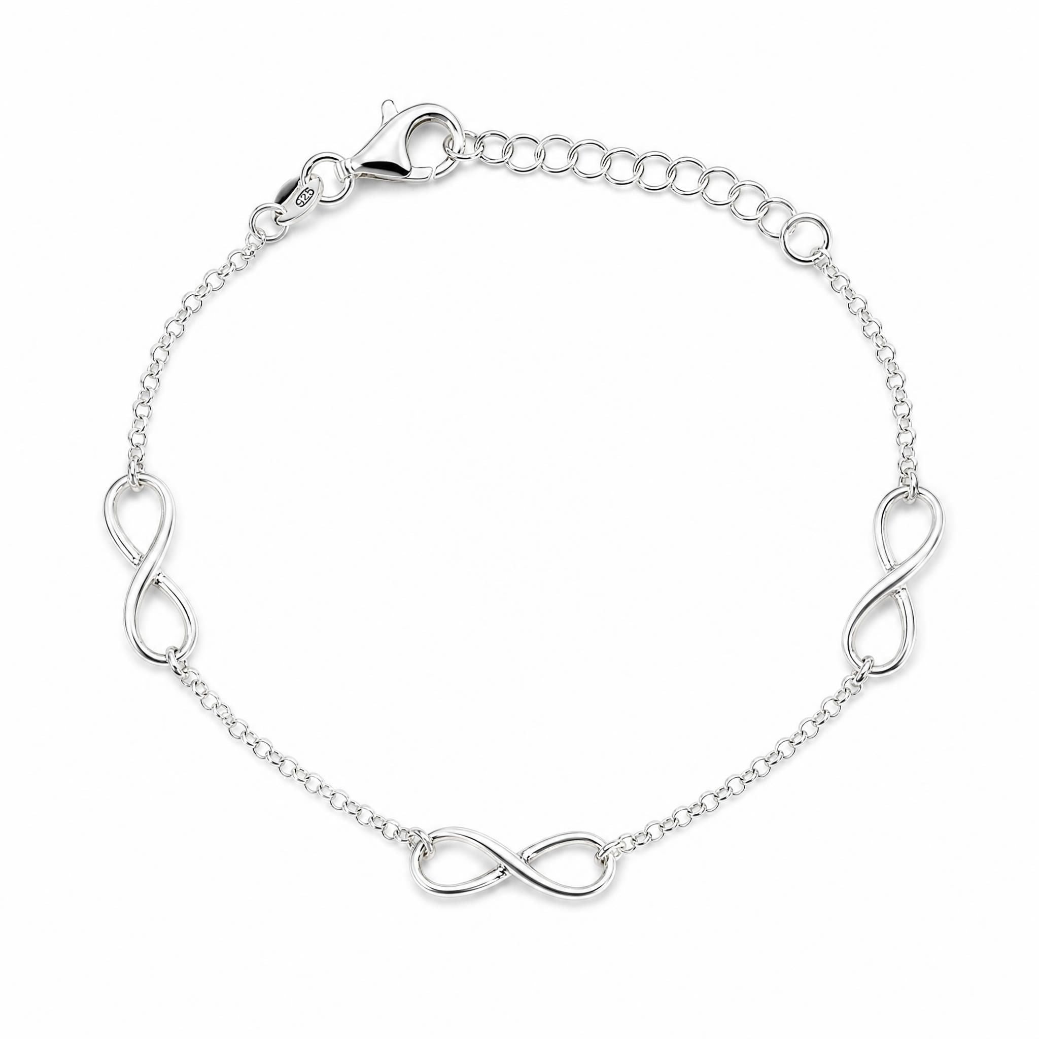 LT Sterling Silver Triple Infinity Chain Bracelet – Silvermoon