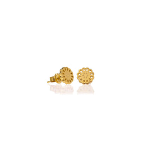 9ct Gold Lotus Stud Earrings