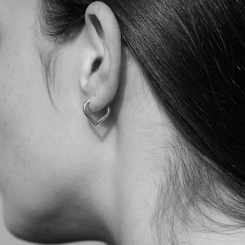 MEADOWLARK STERLING SILVER SMALL LOVE HOOPS Silvermoon
