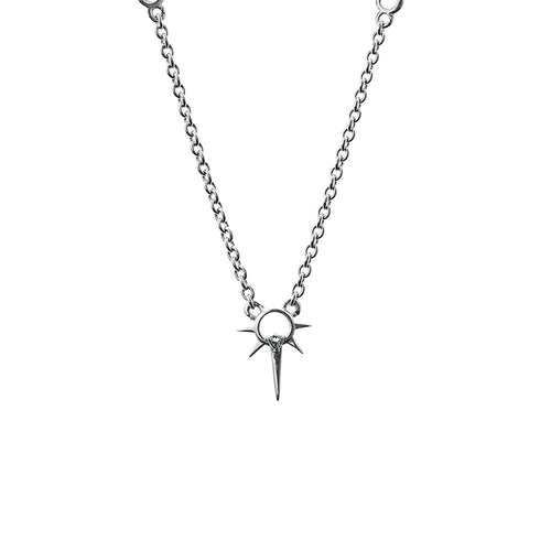 Silver Micro Spike Necklace