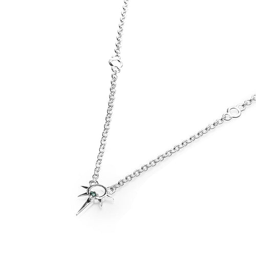 Silver Micro Spike Necklace