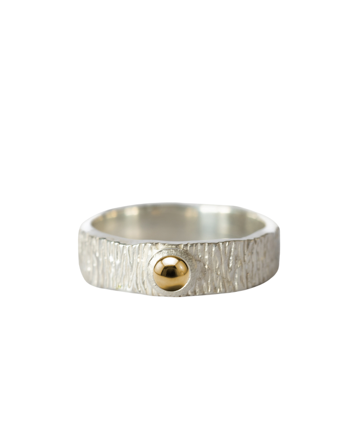 Made of Gold Sterling Silver & 18ct Gold Matai Ring T