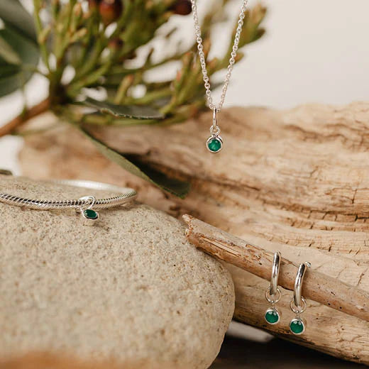 Evolve May Pendant Charm Green Onyx