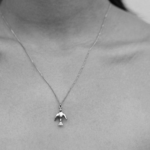 Gold Plated Dove Charm Necklace