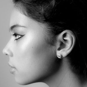 Silver Protea Stud Earrings