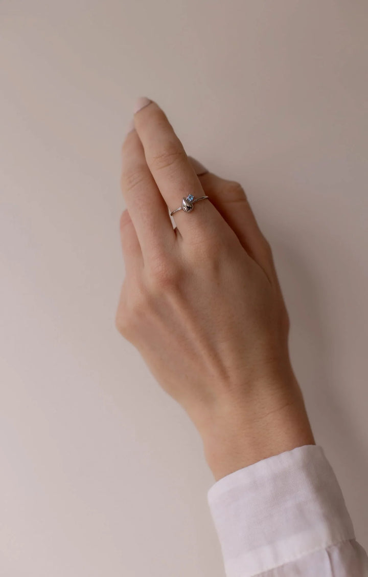 Boh Runga Duette Drop In The Ocean Blue Topaz Ring