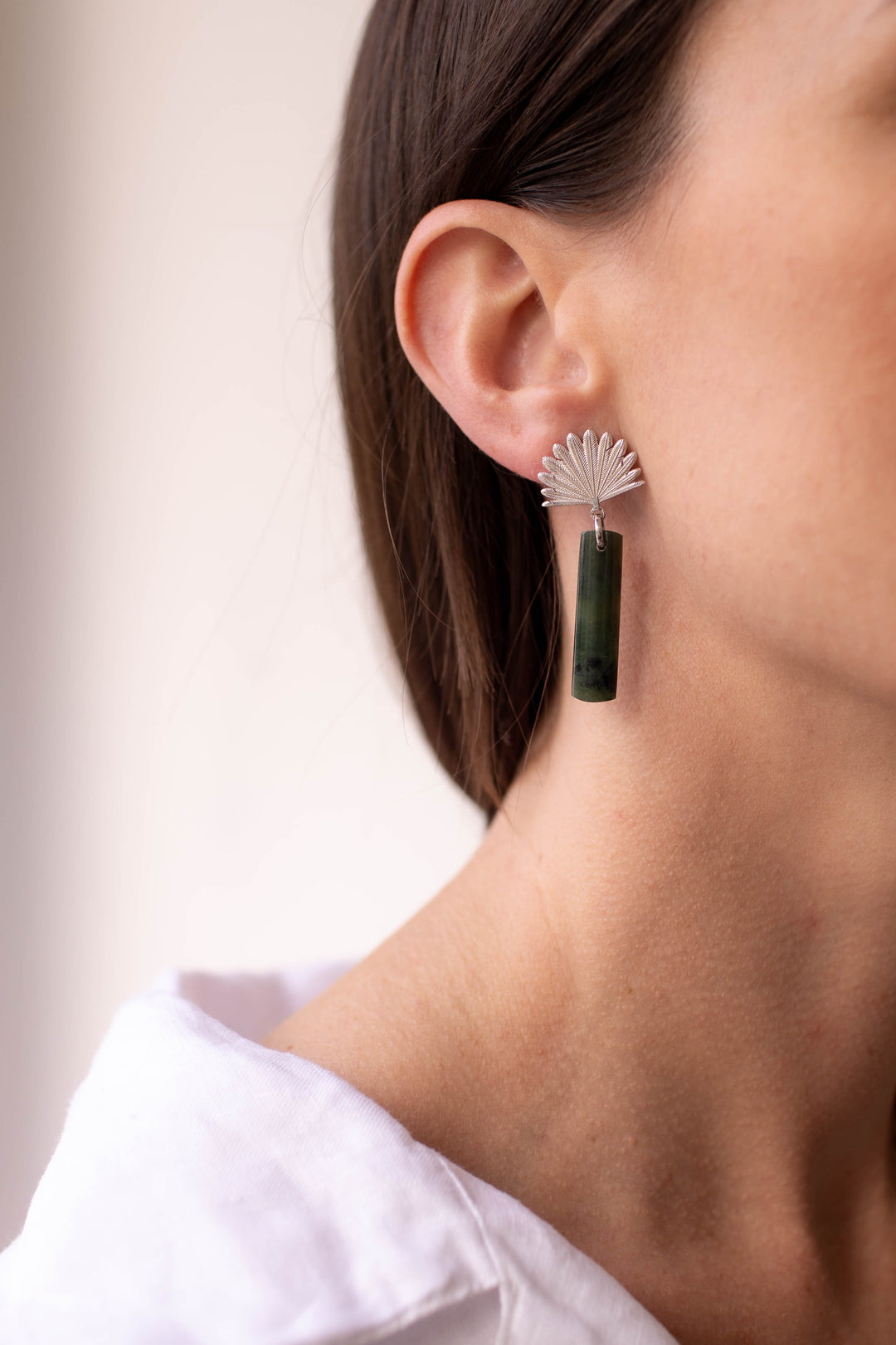 Boh Runga Pounamu Piwakawaka Drop Earrings – Silvermoon