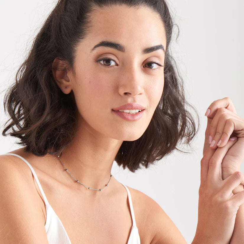 Ania Haie Silver Modern Beaded Necklace