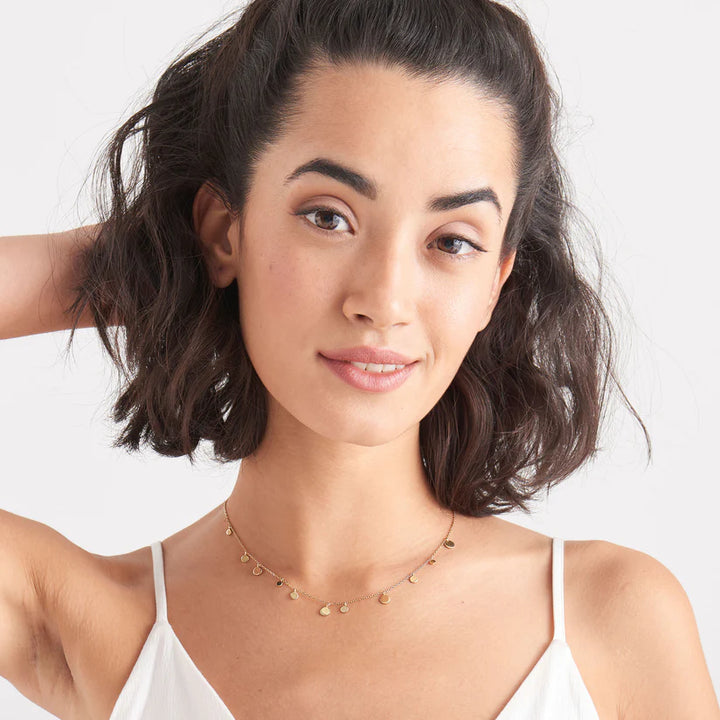 Ania Haie Gold Geometry Mixed Discs Necklace