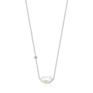 Ania Haie Pearl Necklace - Silver