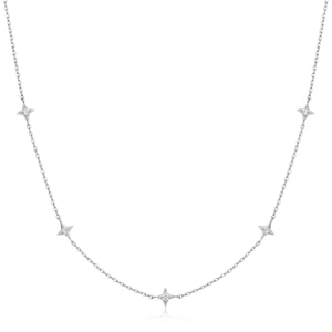 Ania Haie Silver Stars Station Necklace