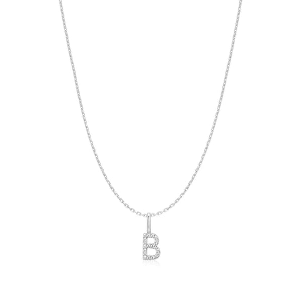 Ania Haie Star Silver B Initial Necklace