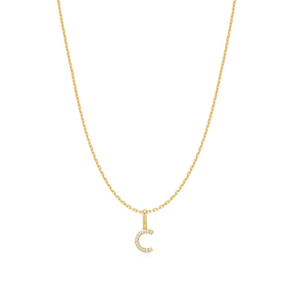 Ania Haie Star Gold Plated C Initial Necklace