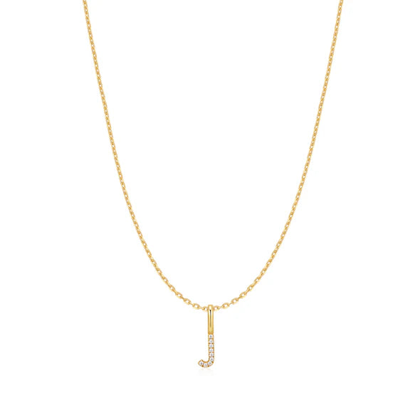 Ania Haie Star Gold Plated J Initial Necklace