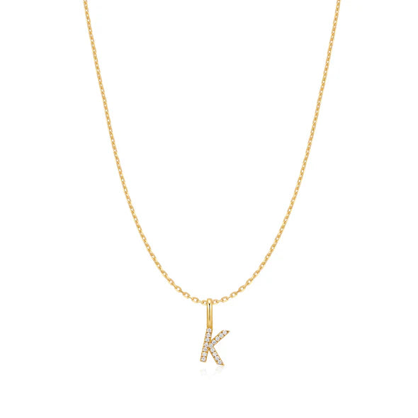 Ania Haie Star Gold Plated K Initial Necklace