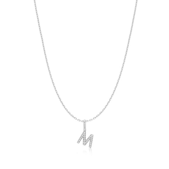Ania Haie Star Silver M Initial Necklace