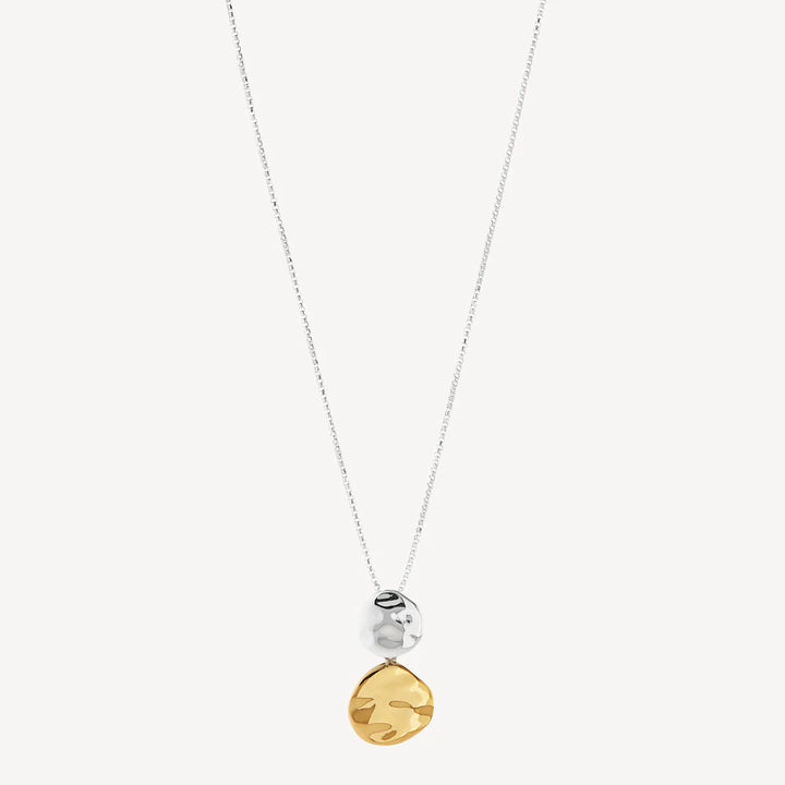 Najo Shard Double Disk Two-Tone Necklace